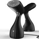 Garment Steamer, 1500W Travel Steamer with 300ml Detachable Water Tank, Fast 30s Heat-Up, Auto-Off, Handheld Steamer for Wrinkle Removal on Clothes, Garments, and Fabrics Black