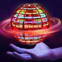 2024 Hot New Flying orb Ball Spinner Magic 360 Rotating Hover Mini Drone Led Flying Orb Ball Toy Flying Spinner (Red)