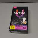Kotex Absorbent Wrapped Liners, Light Absorbency, Regular Coverage, 100 Count