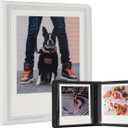 Polaroid Photo Album Book Fits For Fujifilm Instax Wide Square Picture Album, Holds Square Instant Square SQ1 SQ6 SQ10 SQ20 Camera Film Polaroid 600 i Type 3.5x4.25 inch Film (White)