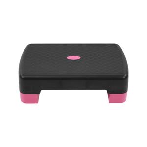 Fitvids 18" Aerobic Step Platform, Workout Stepper with Adjustable 2 Stackable Risers 3" 5.5" for Home Gym Small Space, Exercise Step, Pink/Black 
