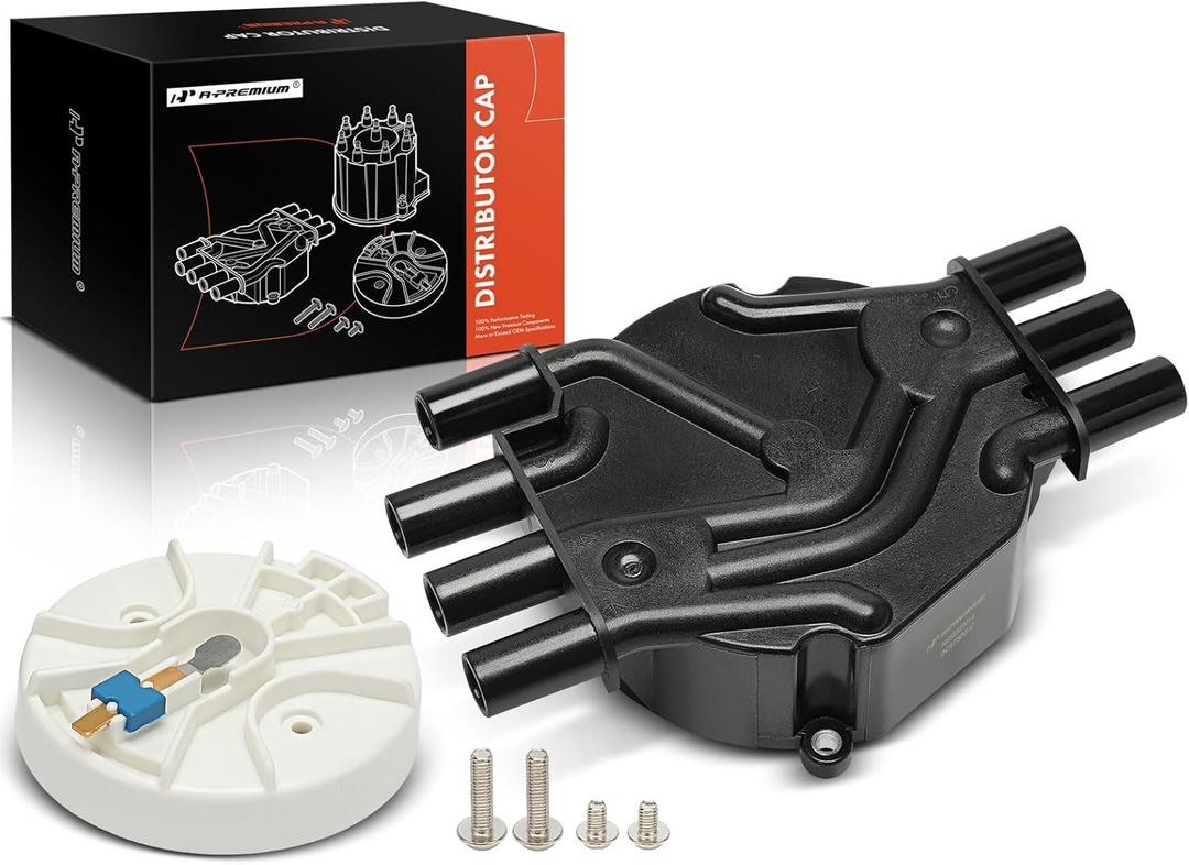 A-Premium Ignition Distributor Cap Compatible with GMC, Chevy & Isuzu Vehicles - V6 4.3L - Silverado 1500, Sierra 1500, Savana, Express, C/K-1500, Blazer, Hombre, Bravada - 1995-2008