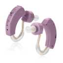 Premium Listening Set of 2 Small BTE Amplifiers Personal Audio Headphones Pair Device Daily Living Sports and Outdoors (Purple)