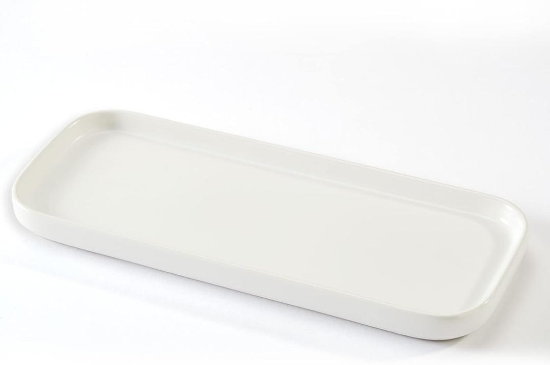 CosyCorner Ceramic Bathroom Tray, White, 9.8in x 3.9in x 0.7in