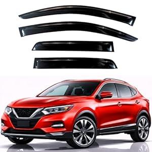 KPY Rain Guards Fit for 2017-2022 Nissan Rogue Sport, Out-Channel Window Visors Vent Wind Deflectors 4PC, Car Accessories for 17-21 Nissan Qashqai (Sport Model Only)