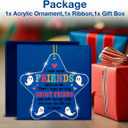 2 x Friend Gifts for Women, Gifts for Best Friend Bestie Soul Sister BFF Birthday Christmas, I Hope We are Friends Until We Die Ghost Star Shaped Acrylic Ornament Keepsake