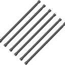 6 Pack Spring Tension Rods, Adjustable Tension Rods 16-28 Inch, No Drilling Expandable Spring Loaded Tension Curtain Rod for Small Window, Cabinet, Closet, Bathroom, Kitchen, Black