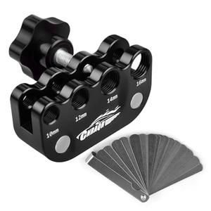 CNRAQR Universal Spark Plug Gap Tool for Most 10mm 12mm 14mm 16mm Spark Plugs with 1 Set Feeler Gauge Black