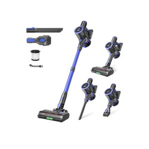 Cordless Vacuum Cleaner, 550W 50KPa 45Mins Vacuum Cleaners for Home, Self-Standing Stick Vacuum with Anti-Tangle Brush & LED Display for Hardwood Floors, Carpet, Pet Hair, Car