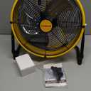 12" Battery Operated Floor Fan for Dewalt 20V Max Battery, Portable Fan with AC Adapter and USB Output, Metal Industrial High Velocity, Stepless Speed Cordless Fan for Jobsite Garage Camping Emergency
