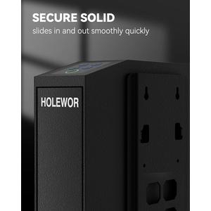 Gun Safe Biometric Pistol Safe Bedside Handgun Case, Slider Fingerprint 3 Ways Quick Access Mounted Gun Lock Box for Nightstand, Bed, Desk, Wall, Dresser