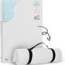 Babylicious Waterproof Pack N Play Mattress Topper - Twin (38'' x 26'') | Roll Up Style - Breathable Soft Memory Foam - Portable Playard Mattress Topper - Baby Foam Playpen Mattresses - Plain White
