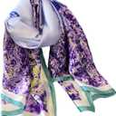 Acotavie Scarfs for Women Dressy Fashion Scarves Long Floral Pattern Scarf Lightweight Sunscreen Shawls (C023)