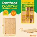 Riveira Bamboo Grandeur: 18 x 12 Bamboo Cutting Board Natural Wooden Cutting Board With Innovative Juice Grooves