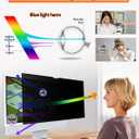 Mamol Magnetic Privacy Screen for iMac 24 Inch (2021-2024, M1/M3/M4 Chip), Anti-Glare Blue Light Filter & Anti-Spy Shield – Upgraded 24" iMac Privacy Protector