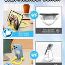 2 x Valentines Day Gifts for Teens Girls Kids Women Adults Gifts: Lazy Cell Phone Holder for Desk Unique Gesture Phone Stand Gifts for Teenager Boys Men Funny Gag Gift Who Have Everything Easter Gifts (Yellow)