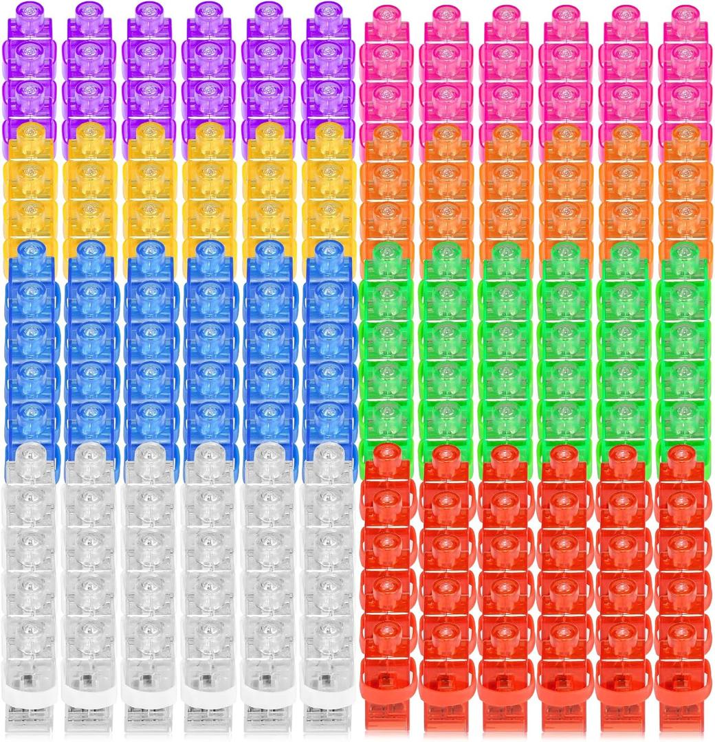 Finger Lights, 200Pcs In 8 Colors Led Finger Light for Kids Halloween Party Favors for Trick or Treats Goodie Bag Fillers, Light Up Finger Flashlights for Back to School Classroom Prizes Christmas