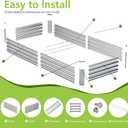 2PCS 8x2x1FT Galvanized Raised Garden Bed, Galvanized Planter Raised Garden Boxes Outdoor, Large Metal Raised Garden Beds for Vegetables-Silver