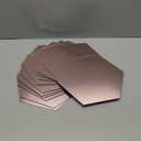12 Pcs 12 Inches Acrylic Hexagon Mirrors for Tables Centerpieces Wedding Centerpieces Rose Gold Mirror Trays Mirror Plates for Table, Wedding, Baby Shower Party Decorations, 1.5 mm