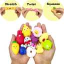 Pinkiwine 24 PCS Easter Mochi Squishy Toys Stress Relief Squishies for Kids Boys Girls Toddlers Easter Basket Stuffers Fillers Gifts Party Favors