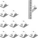 10 Pack 920158 Freezer Shelf Clip, Stainless Steel Fridge Cooler Shelf Support Clips, Refrigerator Refrigerated Shelf Replacement Clip Brackets, Curved Fridge Buckles Clips, Metal Shelf Clips