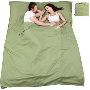 Travel and Camping Sheets Sleeping Bag Liner,Lightweight Travel Sheets for Hotel Portable Hotel Sleeping Bag Sack for Adults,Premium Soft Hotel Sleep Sheet for Traveling Hostels Picnic (82.5 X 45 Inch, Green)