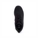 Black Lightweight Athletic Sneakers, Lace-Up Running Shoes with Breathable Knit Upper, Size 40