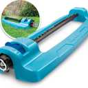 Aqua Joe SJI-OMS16 Indestructible Metal Base Oscillating Sprinkler with Adjustable Spray, 3600-Square Foot Coverage
