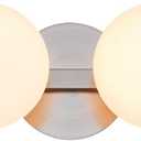 Bathroom Vanity Light Fixtures, Modern 4 Lights Globe Wall Sconce Lighting Brushed Nickel, Porch Wall Mount Light Fixture for Bathroom, Mirror Cabinets Hallway Stairs