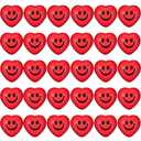 12  Pieces Heart Stress Relief Balls, Smile Funny Face Mini Foam Balls for School Carnival Reward, Valentine Party Gift Bag Fillers(Red)