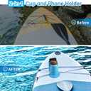 Paddle Board Cup Holder, Kayak Cup Holder 2-in-1 Drink & Phone Holder, Paddleboard and Kayak Accessories for SUP, Kayaking, Fishing, Yoga, or Surfing Adventures(Blue,1Pack)