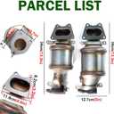 Catalytic Converter Bank 1 and 2 LH Replaces 674-850 RH 674-849 Compatible with Honda Odyssey 2005-2007 3.5L,Compatible with Acura MDX Honda Accord Pilot Odyssey 2003-2009