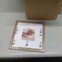 Memory Island 8x8 with 4x4 Photo Frames for Wall and Tabletop Display, 8 by 8 Walnut Wood Picture Frames with HD Plexiglass, Set of 15