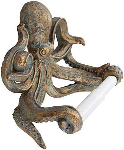 Old River Outdoors Decorative Swimming Octopus Toilet Paper Holder Bronze Finish