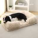 XL Orthopedic Bed For Dogs (Tan), Size 41-30