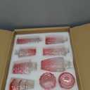 RUCKAE Flower Vase in Bulk 22 Glass Bud Vases Vintage Small Vases for Centerpiece Table Wedding Decorations Home Decor Party (Gradient Pink 22 Pack)