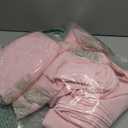 Pink Backdrop Curtains 4 Panels 5ft x 10ft Polyester Photography Backdrop Drapes for Baby Shower Party Wedding Stage Decorations