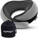 Neck Travel Pillow | Memory Foam Neck Pillow for Comfort on Airplane, Compact Ergonomic Design for Traveling, Car Rides, Home Offices Use, Ideal for Adults Women Men