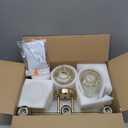 Crystal Bathroom Light Fixtures, Bathroom Lighting Fixtures Over Mirror, Modern 3-Light Gold Vanity Lights for Mirror, Restroom, Kitchen(Ceramic E26 Socket,Bulbs Not Include)