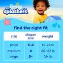 Pampers Swim Diapers - Splashers - Size 4, 18 Count, Gap-Free Disposable Baby Swimming Pants