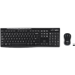 Logitech MK270 Full Size Wireless Keyboard and Mouse Combo - Black