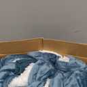 MAXEVE Heated Wearable Blanket Hoodie with Battery Pack 10000mah, Oversized Sherpa Blanket Hoodie for Women Men, Warm Soft Blanket Hoodie Sweatshirt Dusty Blue