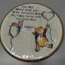 Giosve Bear Nursery Round Wall Art Canvas Framed Poster, Love You to the Moon and Back Cartoon Bear Pig Hanging Wall Sculptures for Kids Nursery Room Bedroom Playroom Decor, 10x10 Inch Set of 2