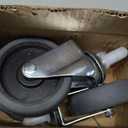 4 Inches Stem Caster Wheels, 7/16-Inch Stem Diameter Swivel Casters Set of 4 Heavy Duty TPR Replacement Wheels for Utility Cart Rubbermaid Mop Shop Vac Weber Grills