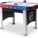 48" Mid-Size NHL Rush Indoor Hover Hockey Game Table; Easy Setup, Air-Powered Play with LED Scoring, Multicolored