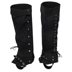 Pirate & Viking Medieval Guard Armor Faux Leather Steampunk Renaissance Boot Covers for Halloween Costumes