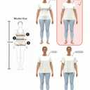 RoseSeek Women's Letter Print T Shirts Crewneck Short Sleeve Tee Tops Streetwear Tops Blue Medium