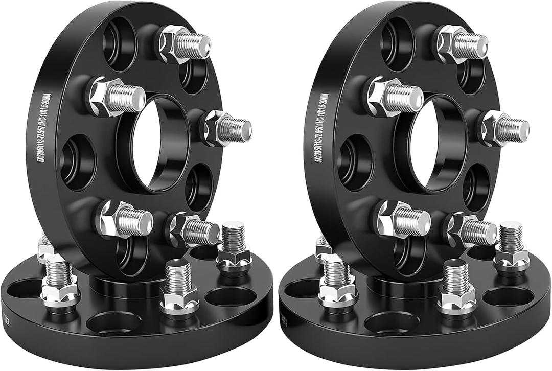 4PCS 5x4.72 to 5x4.4 Wheel Spacers 20mm with 5 Lug for 5x120mm to 5x112mm Hubcentric Wheel Adapters with 14X1.5 Studs 72.6mm (Hub Side) to 57.1mm (Wheel Side) Bore Wheel Spacer Adapters
