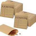 Zubebe 150 Pieces Seed Saving Envelopes Packets Resealable Self Adhesive Paper Envelopes for Flower Vegetable Seeds Storage 3.15 x 4.72 Inch (Brown)
