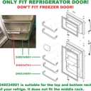 [UPGRADE] 240534901 Refrigerator Door Shelf Rack Bar Fit for frigidaire kenmore Replace 948954 AP3214630 PS734935 EAP734935 Frigidaire Door Shelf Retainer Bar Figure 5,6,7 Lists the Compatible Models.